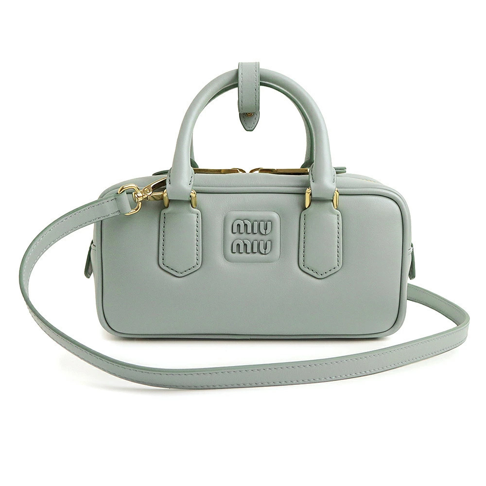 Miu Miu Arcadi Regular Calfskin Lake Blue 2way Crossbody Leather